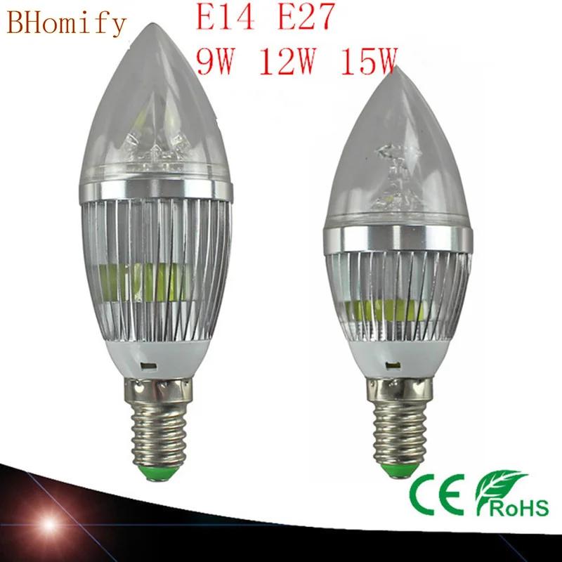 LED Candelabra  ĵ Ʈ,  ڿ  ȭƮ  ,   , 110V 220V, CE ROHS, E14, E27, 9W, 12W, 15W